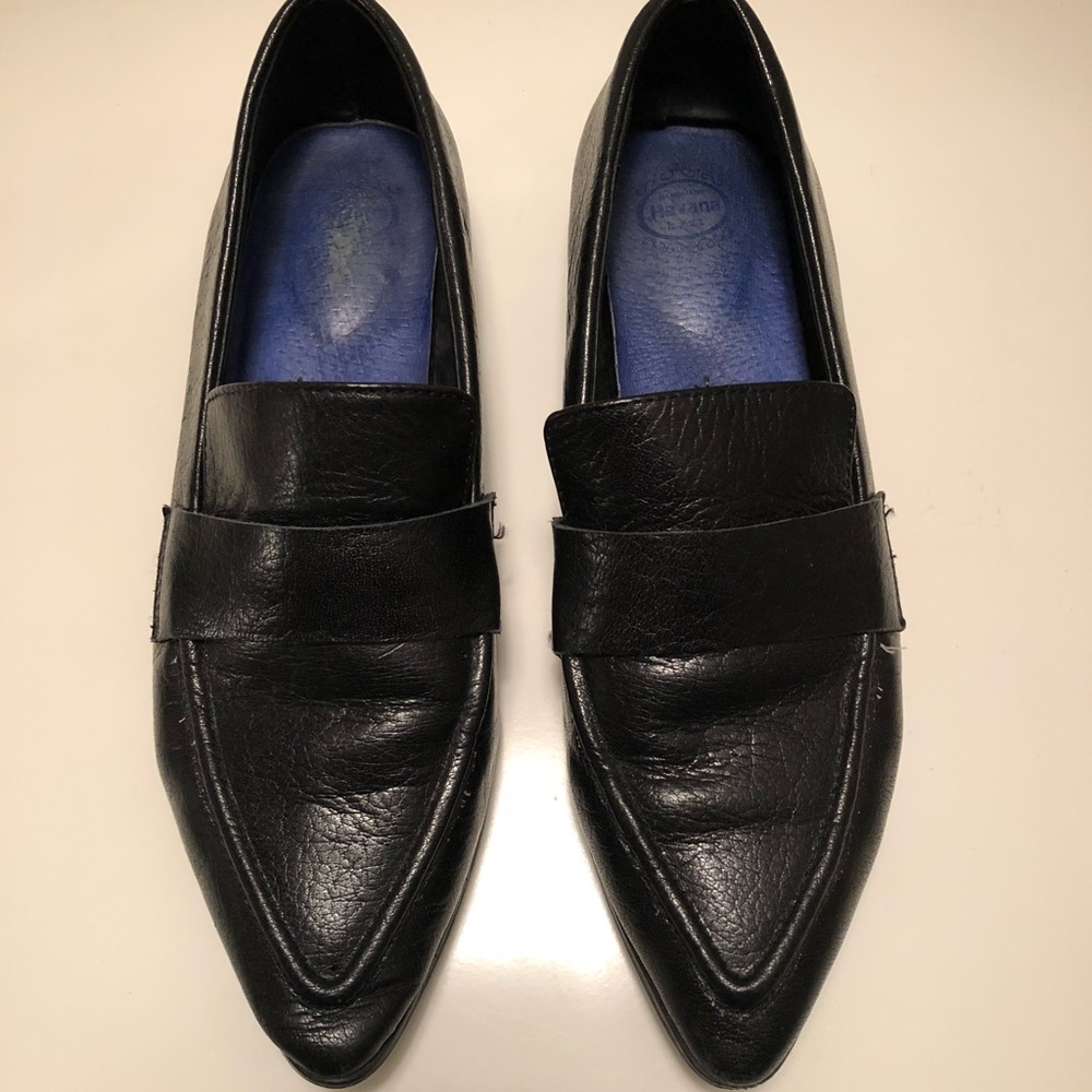Jeffrey Campbell black Leather Pointy Belanger
